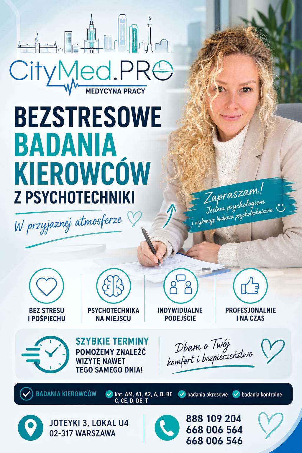 Grafika 1 - bezstresowe badania kierowców